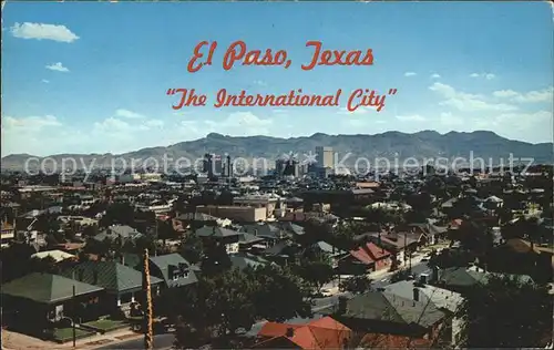 El Paso Texas Panoramic view toward Old Mexico Kat. El Paso