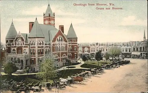 Monroe Wisconsin Green County Courthouse Kat. Monroe