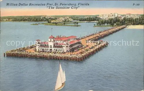 Saint Petersburg Florida Million Dollar Recreation Pier aerial view Kat. Saint Petersburg