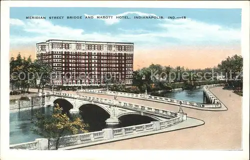 Indianapolis Meridian Street Bridge and Marott Hotel Kat. Indianapolis