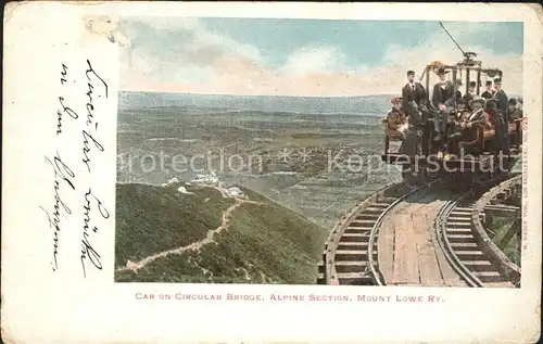 Altadena Car on Circular Bridge Alpine Section Mount Lowe Railway Kat. Altadena