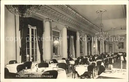 Chicago Illinois Palmer House Victorian Dining Room Kat. Chicago