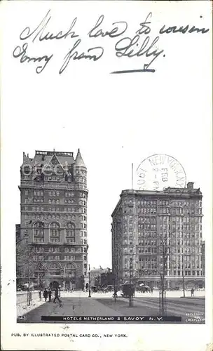 New York City Hotels Netherland and Savoy / New York /
