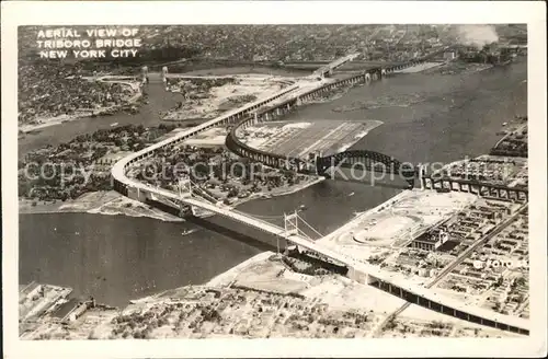 New York City Triborough Bridge aerial view / New York /