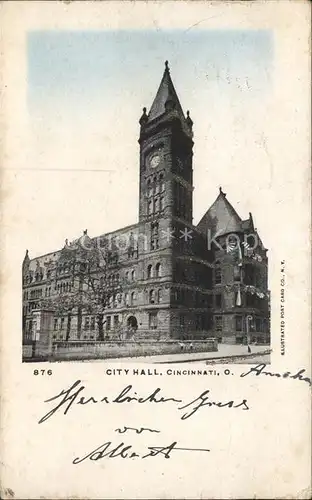 Cincinnati Ohio City Hall Kat. Cincinnati