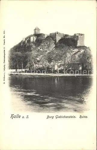 Halle Saale Burg Giebichenstein Ruine Kat. Halle