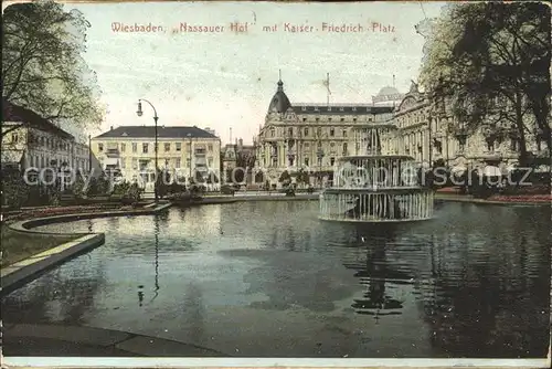 Wiesbaden Nassauer Hof mit Kaiser Friedrich Platz Kat. Wiesbaden