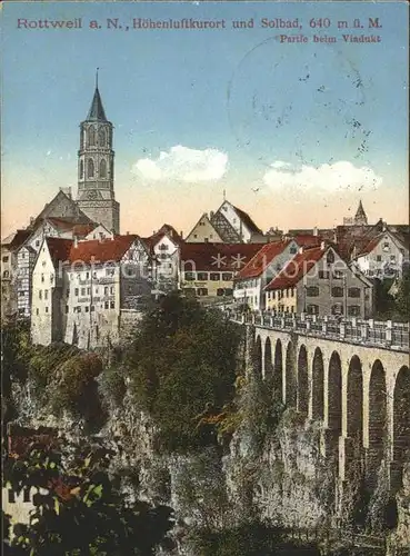 Rottweil Neckar Partie beim Viadukt Kat. Rottweil