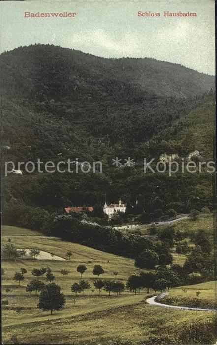 Badenweiler Schloss Hausbaden Kat Badenweiler Nr St61306