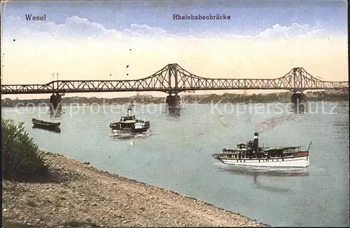 Wesel Rhein Rheinbabenbruecke / Wesel /Wesel LKR