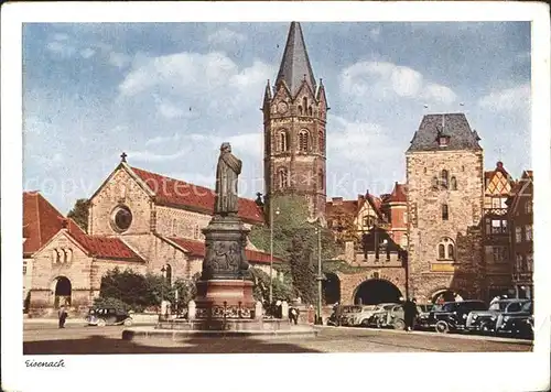 Eisenach Thueringen Markt mit Luther Denkmal Kat. Eisenach