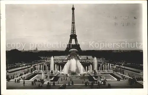 Eiffelturm La Tour Eiffel Jets d eau de Chaillot Kat. Paris