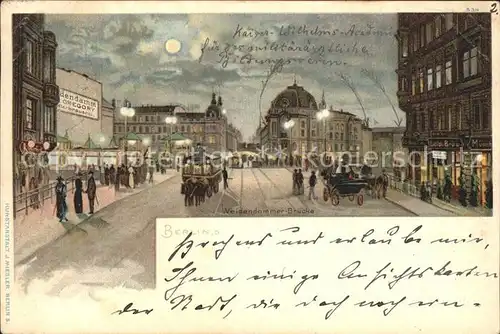 Berlin Weidendammer-Bruecke Litho / Berlin /Berlin Stadtkreis