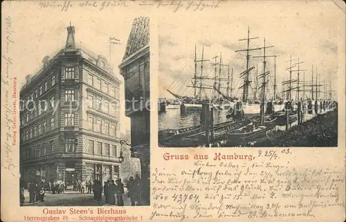 Hamburg Gustav Steen's Bierhaus Segelschiffe  / Hamburg /Hamburg Stadtkreis