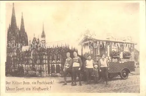 Koeln Rhein Kuriosum Belgien Holland Daenemark Kraftwanderung  / Koeln /Koeln Stadtkreis