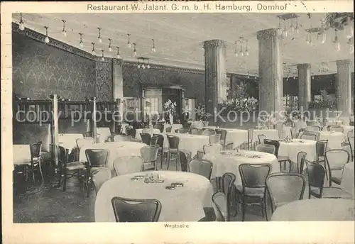 Hamburg Restaurant W. Jalant  / Hamburg /Hamburg Stadtkreis