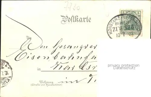 Villingen-Schwenningen Romeius Reichspost Amtsgebaeude Bahnpost Konstanz-Offenburg / Villingen-Schwenningen /Schwarzwald-Baar-Kreis LKR