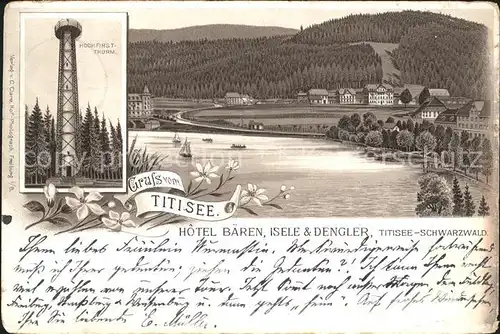 Titisee Hochfirstturm Hotel Baeren Isele und Dengler  / Titisee-Neustadt /Breisgau-Hochschwarzwald LKR