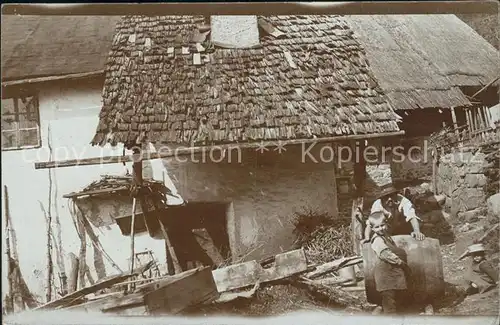 Murnau Unwetter Weinfass Bauer  / Murnau a.Staffelsee /Garmisch-Partenkirchen LKR