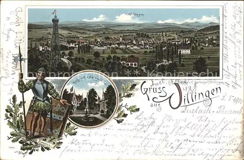 Villingen-Schwenningen Reichspost Amtgebaeude Litho / Villingen-Schwenningen /Schwarzwald-Baar-Kreis LKR