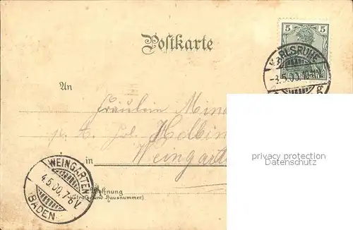 Villingen-Schwenningen Reichspost Amtgebaeude Litho / Villingen-Schwenningen /Schwarzwald-Baar-Kreis LKR