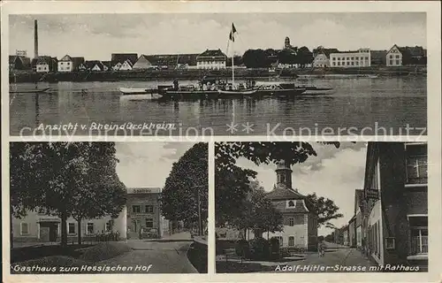 Rheinduerkheim Gasthaus zum Hessischen Hof A.H.-Strasse Rathaus / Worms /Worms Stadtkreis