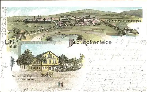 Bad Rothenfelde Gasthof zur Post Litho / Bad Rothenfelde /Osnabrueck LKR