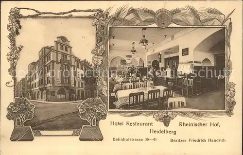 Heidelberg Neckar Hotel-Restaurant Rheinischer Hof  / Heidelberg /Heidelberg Stadtkreis