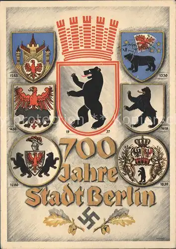 Berlin 700 Jahre Stadt Berlin Wappen  / Berlin /Berlin Stadtkreis