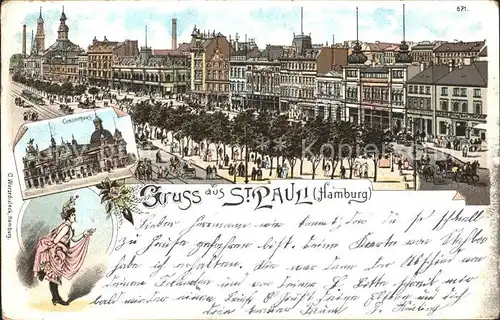 St Pauli Konzerthaus Litho / Hamburg /Hamburg Stadtkreis