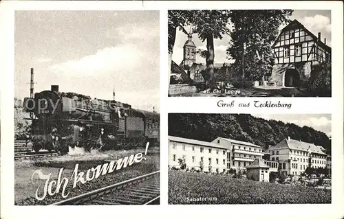 Tecklenburg Lokomotive An der Legge Sanatorium / Tecklenburg /Steinfurt LKR