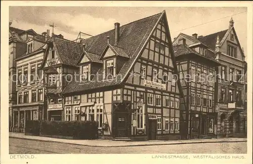 Detmold Langestrasse Westfaelisches Haus  / Detmold /Lippe LKR