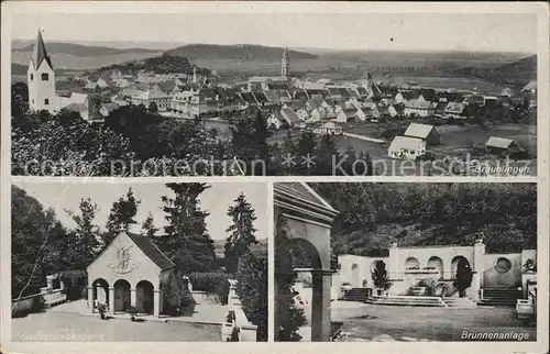 Braeunlingen Brunnenanlage Gedaechtniskapelle / Braeunlingen /Schwarzwald-Baar-Kreis LKR