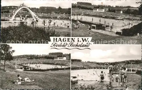 Hagen Westfalen Freibad Ischeland  / Hagen /Hagen Stadtkreis