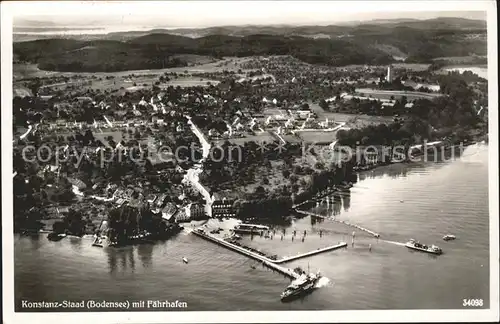 Staad Konstanz Faehrhafen Fliegeraufnahme / Konstanz /Konstanz LKR