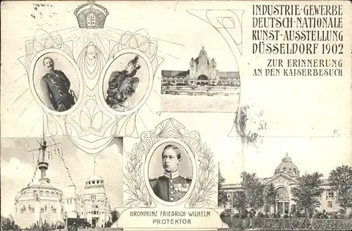 Duesseldorf Industrie-Gewerbe Deutsch-Nationale Kunstausstellung Kaiserpaar Kronprinz Friedrich Wilhelm  / Duesseldorf /Duesseldorf Stadtkreis