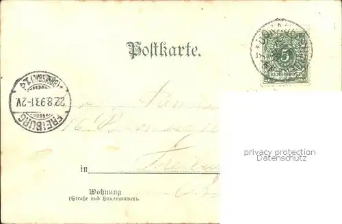 Donaueschingen Schuetzenbruecke Litho Kuenstlerkarte C. Muench / Donaueschingen /Schwarzwald-Baar-Kreis LKR