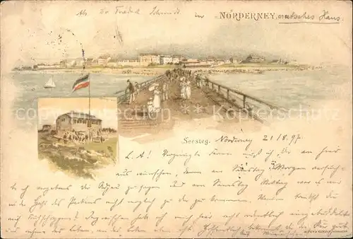 Norderney Nordseebad Seebruecke / Norderney /Aurich LKR