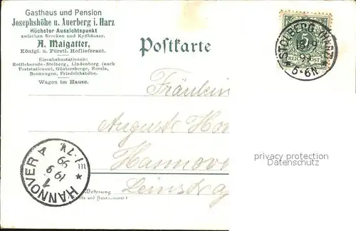 Stolberg Harz Josephshoehe und Auerberg / Stolberg Harz /Mansfeld-Suedharz LKR