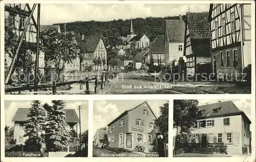 Altershausen Hassberge Dorfstrasse Forsthaus Kolonialwaren Johann Koehler Schule / Koenigsberg i.Bay. /Hassberge LKR