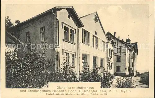 Gunzenhausen Altmuehlsee Diakonissen-Mutterhaus Erholungsheim Hensolts Hoehe / Gunzenhausen /Weissenburg-Gunzenhausen LKR