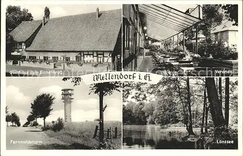 Mellendorf Gasthaus zum Eichenkrug Loenssee Fernmeldeturm / Wedemark /Region Hannover LKR