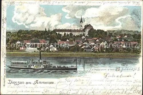 Diessen Ammersee mit Dampfer  / Diessen a.Ammersee /Landsberg Lech LKR