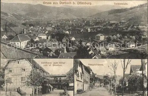 Durbach Gasthaus zum Ritter W. Brunner Hauptstrasse / Durbach /Ortenaukreis LKR