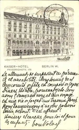 Berlin Kaiserhotel Friedrichstrasse 178 / Berlin /Berlin Stadtkreis