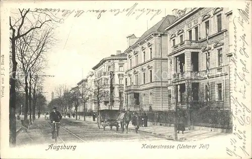 Augsburg Kaiserstrase Pferdewagen / Augsburg /Augsburg LKR