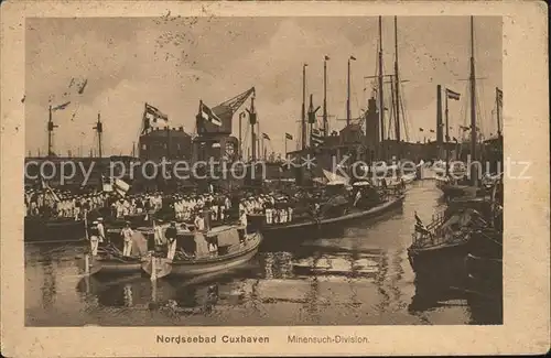Cuxhaven Nordseebad Minensuch-Division Schiffe Marinesoldaten / Cuxhaven /Cuxhaven LKR