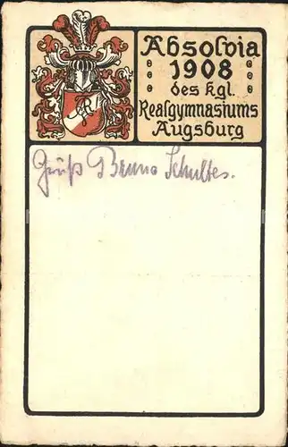 Augsburg Absolvia 1908 Realgymnasium / Augsburg /Augsburg LKR