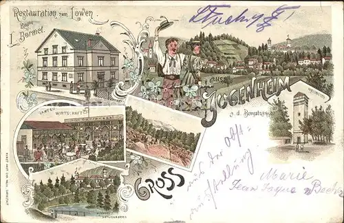 Jugenheim Seeheim-Jugenheim Gartenwirtschaft Restaurant zum Loewen / Seeheim-Jugenheim Bergstrasse /Darmstadt-Dieburg LKR