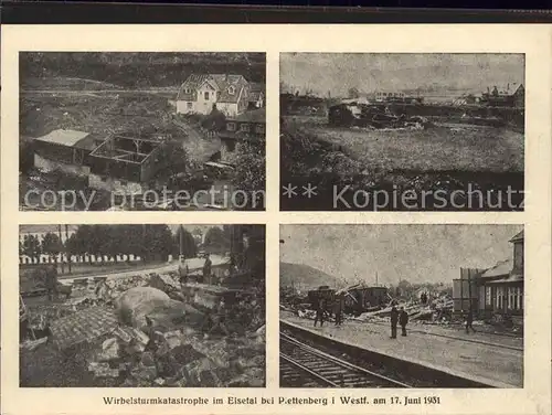 Plettenberg Wirbelsturmkatastrophe im Elsetal 17. Juni 1931 / Plettenberg /Maerkischer Kreis LKR